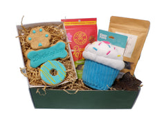 Dog Birthday Gifts Box with Zippy Paws Cupcake Toy and Birthday Biscuits