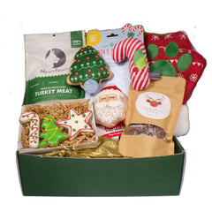 Santa's Trio of Toys and Snacks Dog Christmas Gift Box.