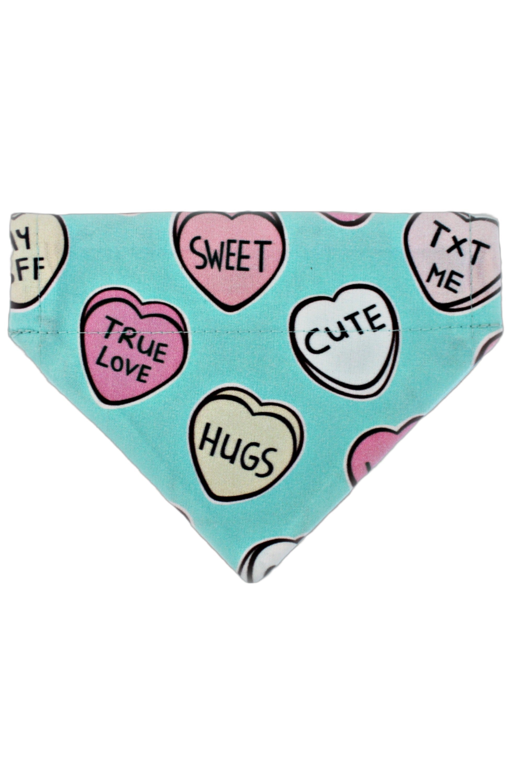 Candy Hearts Bandana for Dogs and Cats - Pet Accessory