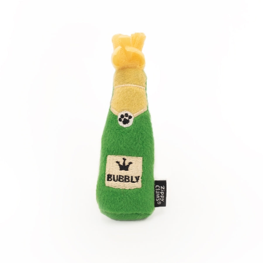 Interactive Champagne Catnip Toy for Cats – Plush with Tassels 🍾🐾