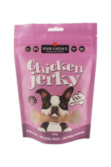 Chicken Jerky dog treats inside the Champagne & Treats Gift Box.