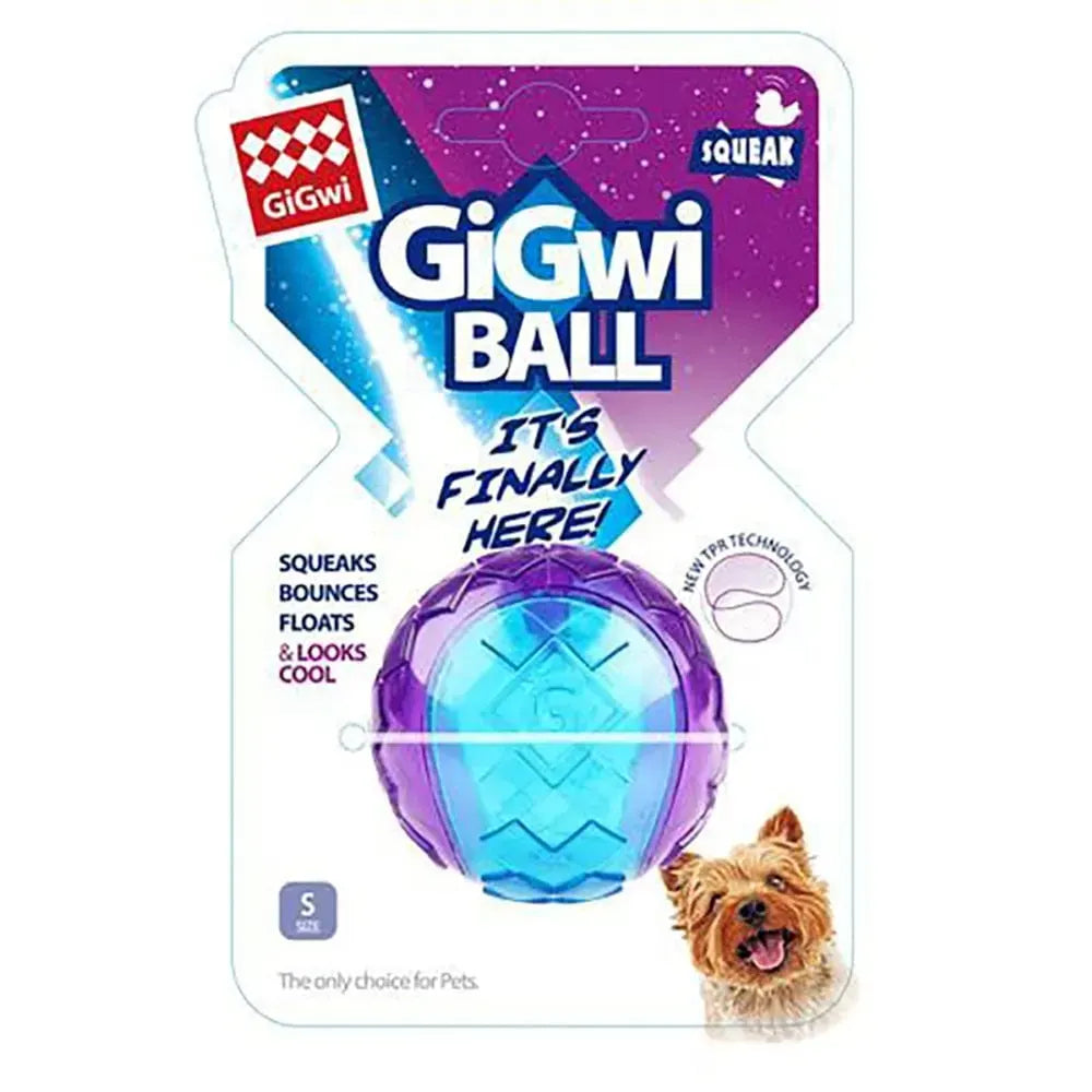 GiGwi Ball - Small Dog Fetch Toy - floats on water and keeps your dog entertained with squeaky sounds and fetch fun.