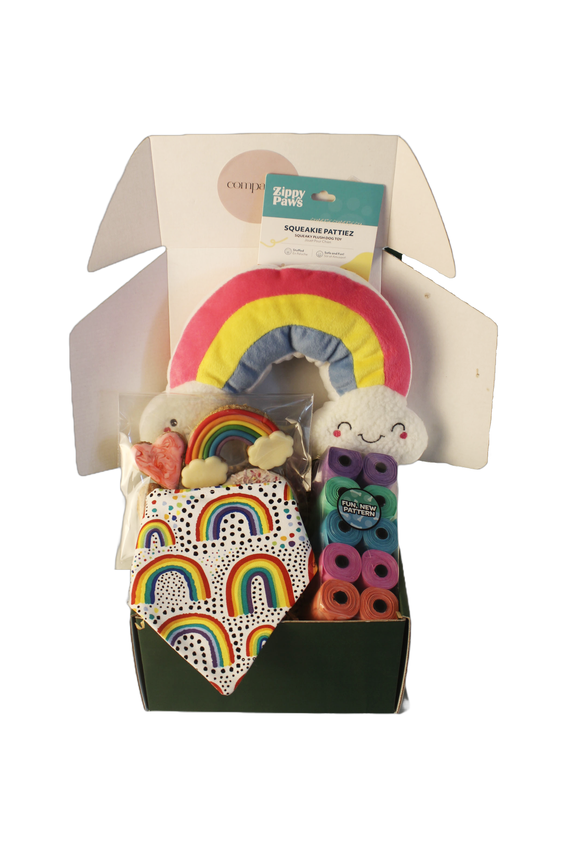 Inclusive gift box for rainbow family dogs.