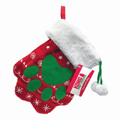 Christmas stocking with festive gifts and treats