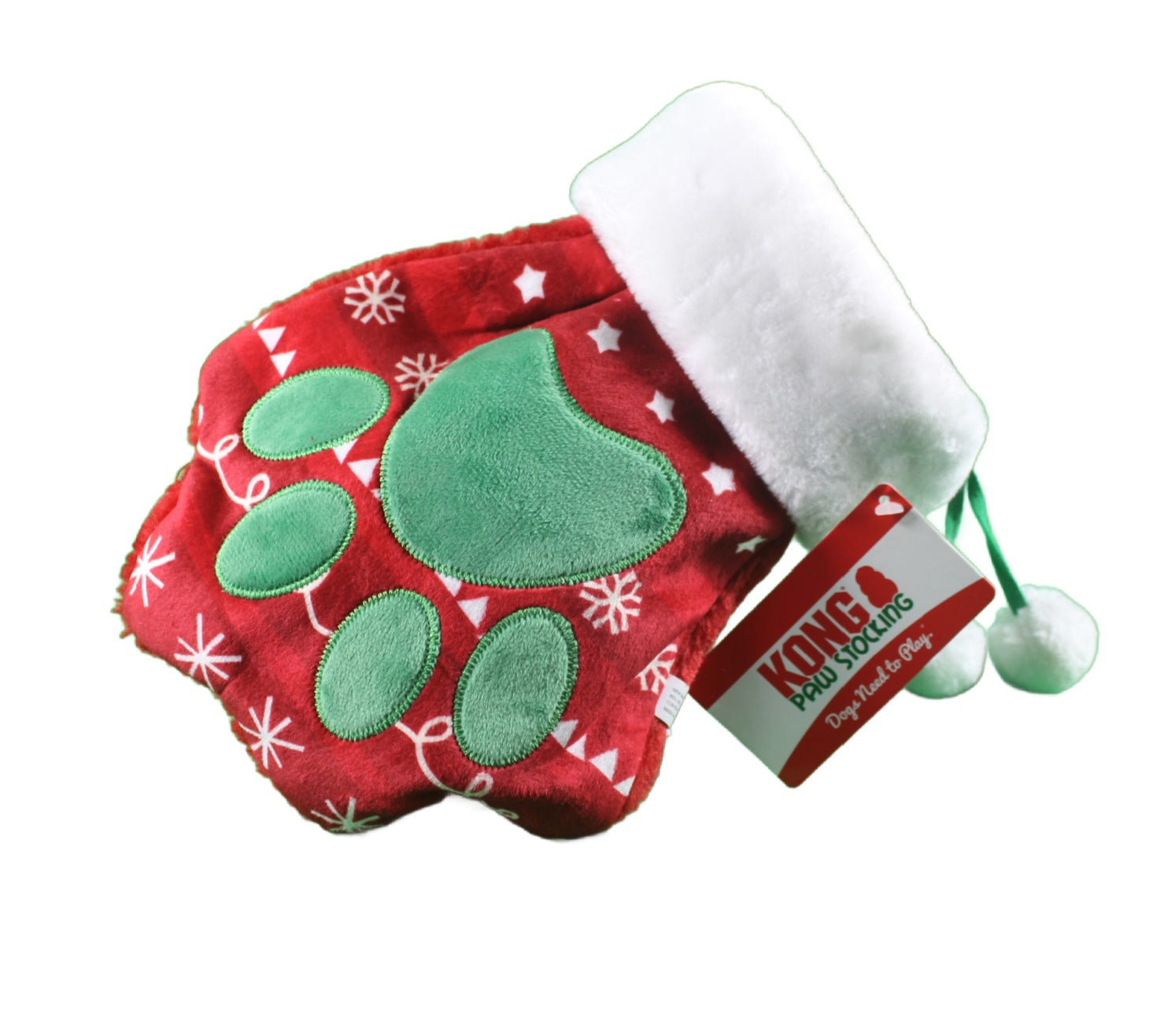 Festive KONG stocking for dogs included in the gift box.