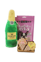 Zippy Paws Happy Hour Champagne Bottle Dog Toy.